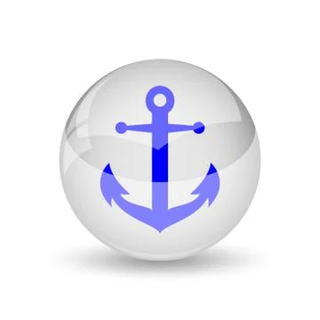 Anchor icon. Internet button on white background.. Stock Illustration