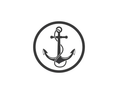 Anchor icon Logo Template vector Stock Illustration