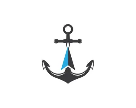 Anchor icon Logo Template vector Stock Illustration