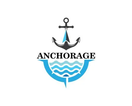 Anchor icon Logo Template vector Stock Illustration