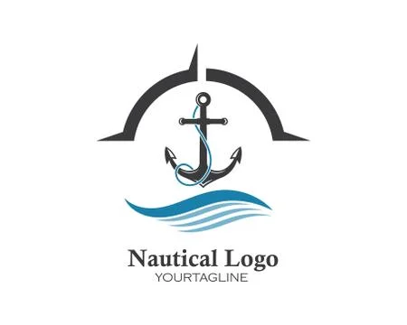 Anchor icon Logo Template vector Stock Illustration