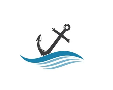 Anchor icon Logo Template vector Stock Illustration