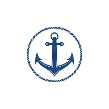 Anchor icon Logo Template vector Stock Illustration