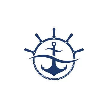 Anchor icon Logo Template vector Stock Illustration