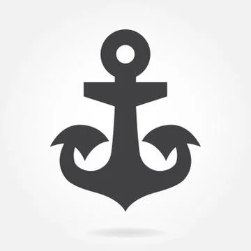 Anchor icon or sign. Vector illustration. Stock Illustration