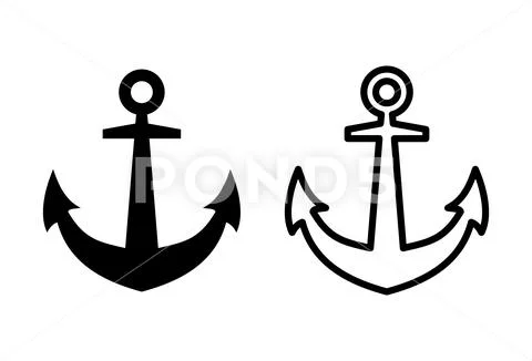 Anchor icon set. Anchor symbol logo. Anchor marine icon. ~ Clip Art ...