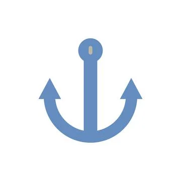 Anchor icon. Simple color vector elements of hipster style icons for ui and ux Stock Illustration