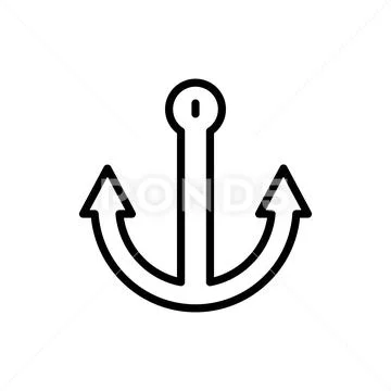 Anchor icon. Simple line, outline vector elements of hipster style icons  for ui: Royalty Free #163502550