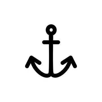 Anchor icon vector. Anchor sign. marine symbol Stock Illustration