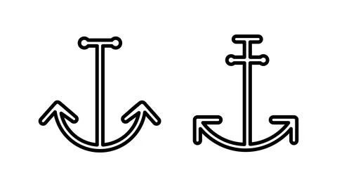 Anchor icon vector. Anchor sign. marine symbol Stock Illustration