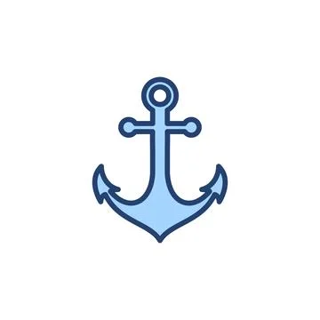 Anchor icon vector. Anchor sign and symbol. Anchor marine icon. Stock Illustration