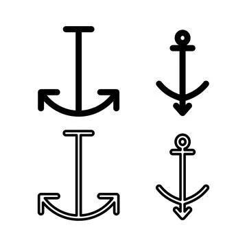 Anchor icon vector. Anchor sign. marine symbol Stock Illustration