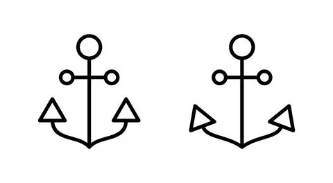 Anchor icon vector. Anchor sign and symbol. Anchor marine icon. Stock Illustration