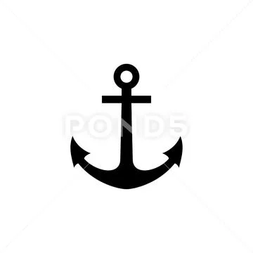 Anchor icon vector. Anchor symbol logo. Anchor marine icon ...