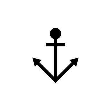Anchor icon vector. Anchor symbol logo. Anchor marine icon. Illustrazione stock