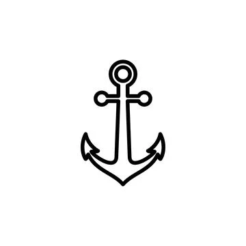 Anchor icon vector. Anchor symbol logo. Anchor marine icon. Stock Illustration