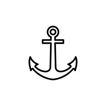 Anchor icon vector. Anchor symbol logo. Anchor marine icon. Stock Illustration