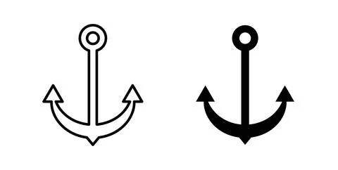 Anchor icon vector art Illustrations Stock Illustration