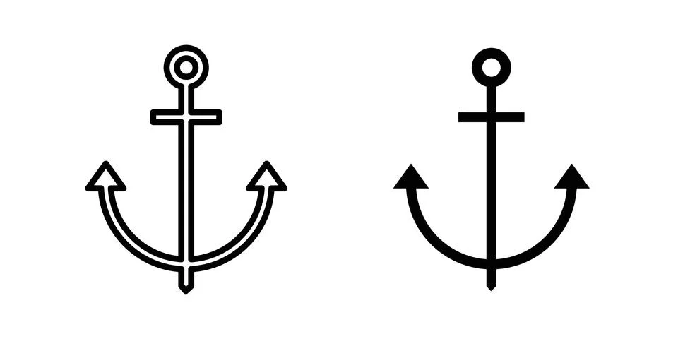 Anchor icon vector design illustrations Stock Illustration
