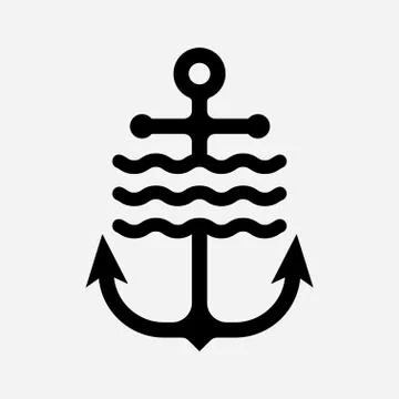 Anchor Icon Vector. Stock Illustration