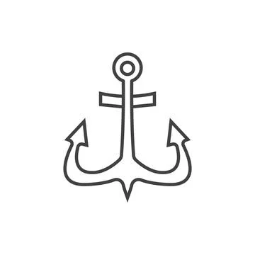 Anchor icon vector Stock Illustration