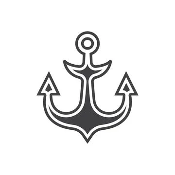 Anchor icon vector Stock Illustration