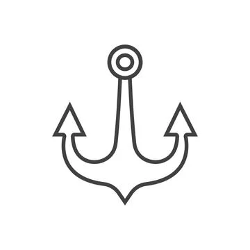 Anchor icon vector Stock Illustration