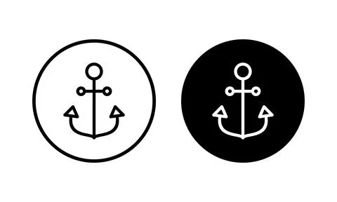 Anchor icon vector illustration. Anchor sign and symbol. Anchor marine icon. Stock Illustration