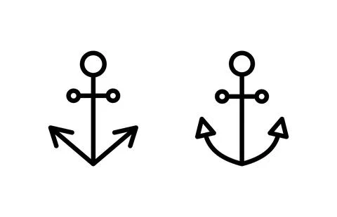 Anchor icon vector illustration. Anchor sign and symbol. Anchor marine icon. Stock Illustration