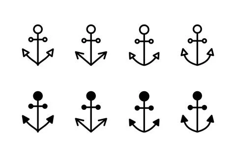 Anchor icon vector illustration. Anchor sign and symbol. Anchor marine icon. Stock Illustration