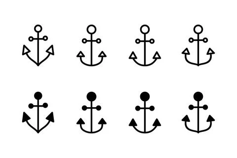 Anchor icon vector illustration. Anchor sign and symbol. Anchor marine icon. Stock Illustration