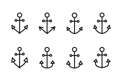 Anchor icon vector illustration. Anchor sign and symbol. Anchor marine icon. Stock Illustration