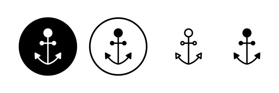 Anchor icon vector illustration. Anchor sign and symbol. Anchor marine icon. Stock Illustration