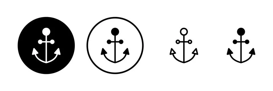 Anchor icon vector illustration. Anchor sign and symbol. Anchor marine icon. Stock Illustration