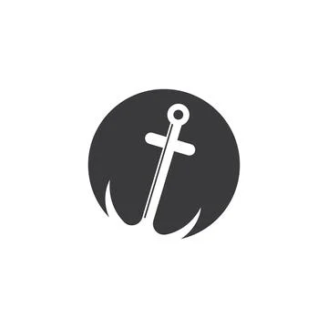 Anchor  icon  vector  illustration design Stock Illustration