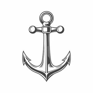 Anchor Icon, Vector Illustration. Nautical Anchor Vector and Marine Anchor .. Stock Illustration