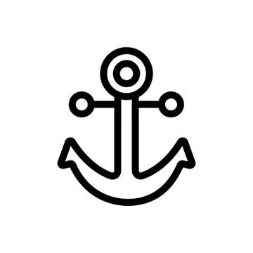 Anchor icon vector. Isolated contour symbol illustration 스톡 일러스트