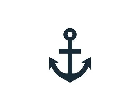 Anchor Icon Vector Logo Template Illustration Design Stock Illustration
