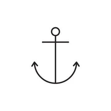 Anchor icon vector on white background Stock Illustration