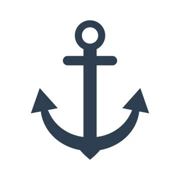 Anchor icon on white background. Stock Illustration