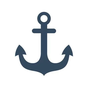 Anchor icon on white background. Stock Illustration