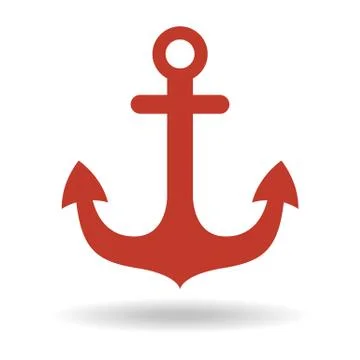 Anchor icon on white background. Stock Illustration