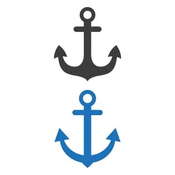 Anchor icon on white background. Stock Illustration