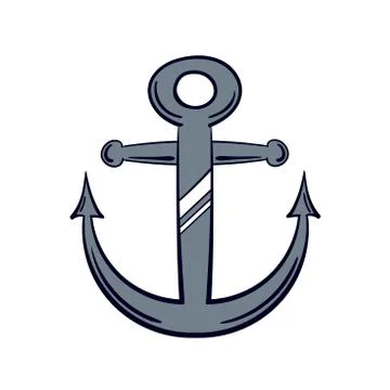 Anchor Isolated On White Stock Illustration