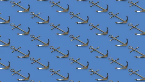 Anchor isometric pattern animation, seamless looping, 4K 60 fps Stock Footage 154073090