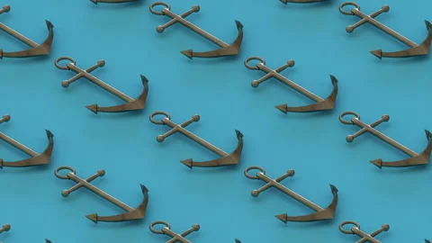 Anchor isometric pattern animation, seamless looping, 4K 60 fps Stock Footage 154316500