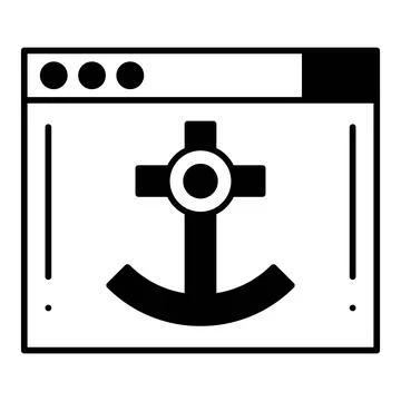 Anchor Link Dualtone Icon Stock Illustration