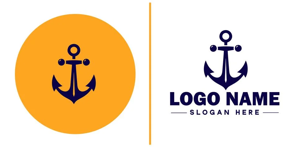 Anchor logo icon vector for Ship Yacht Luxury marine anchor icon logo templat Stock-Illustration