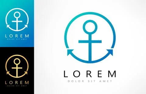Anchor logo Stock Illustration