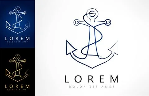 Anchor logo Stock Illustration